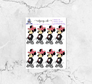 Resting Minnie Face Sticker Sheet