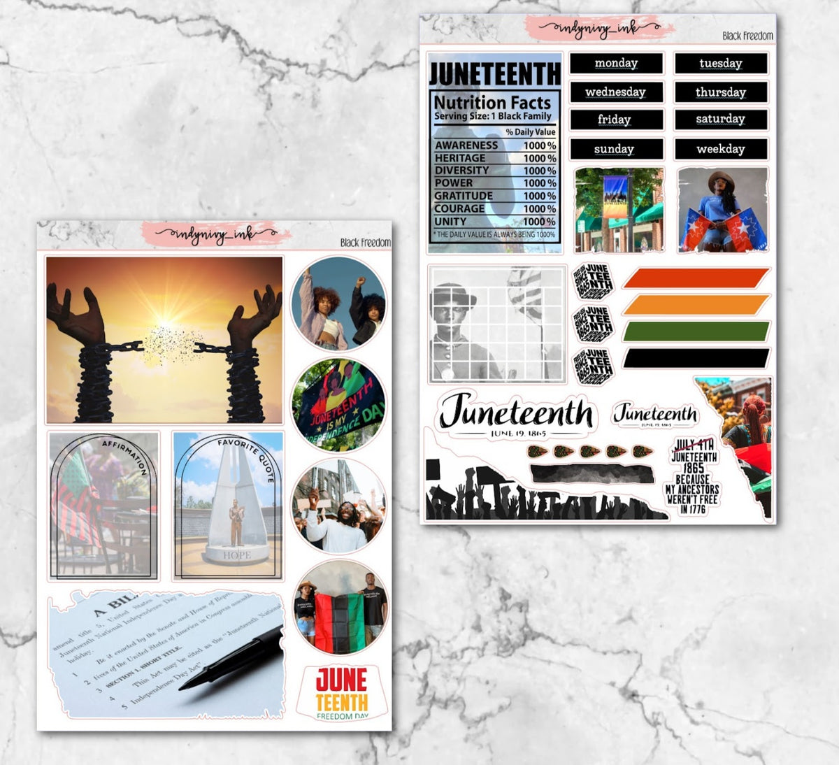 Black Freedom Journal Kit – IndynIvy_ink